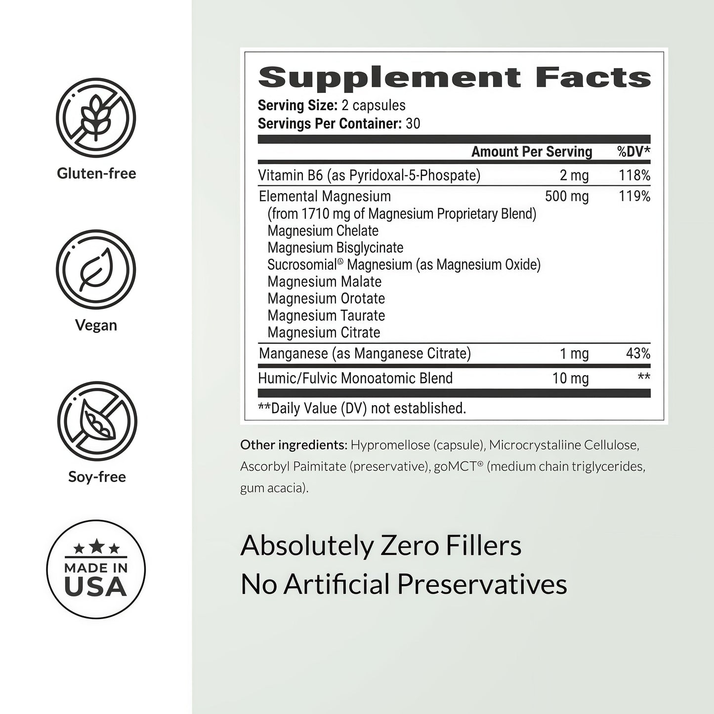 BIOptimizers Magnesium Breakthrough Supplement with 500mg - 7 Forms of Magnesium: Glycinate, Malate, Citrate, and More - Natural Support for Sleep and Cognitive Function -60 Capsules- Calming Vitamins